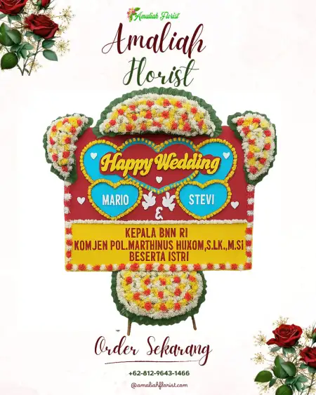 Papan Bunga Pernikahan Keteguhan